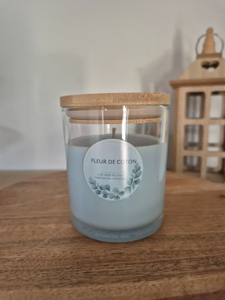 Grande Bougie Fleur de Coton