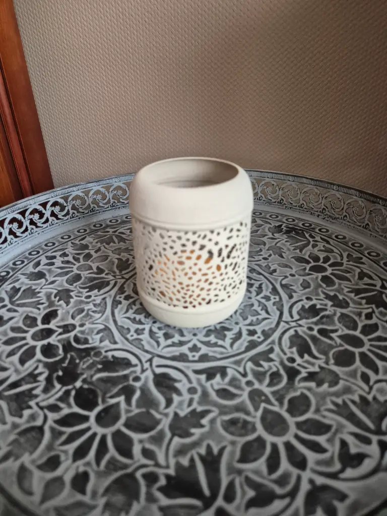 Lanterne métal Crème