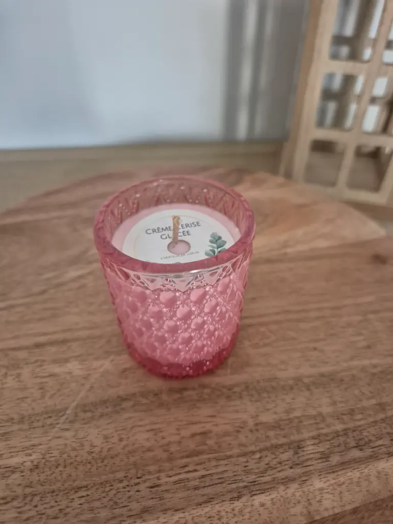 Photophore Crème glacée Cerise