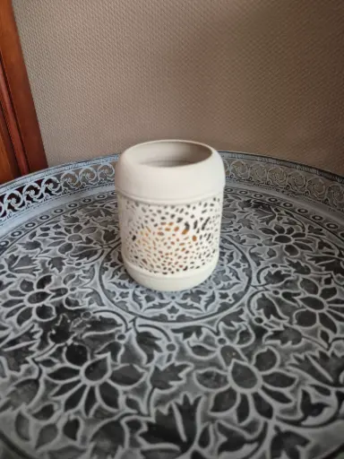 Lanterne métal Crème