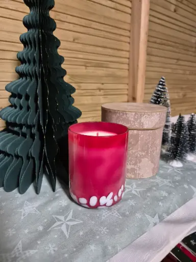 Photophore marbré - feu de bois