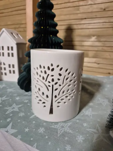 Brûle- parfum Arbre de vie blanc crème